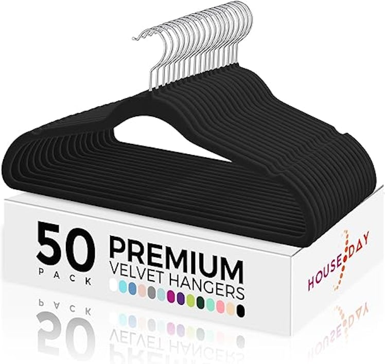 HOUSE DAY Premium Velvet Hangers (50-Pack)