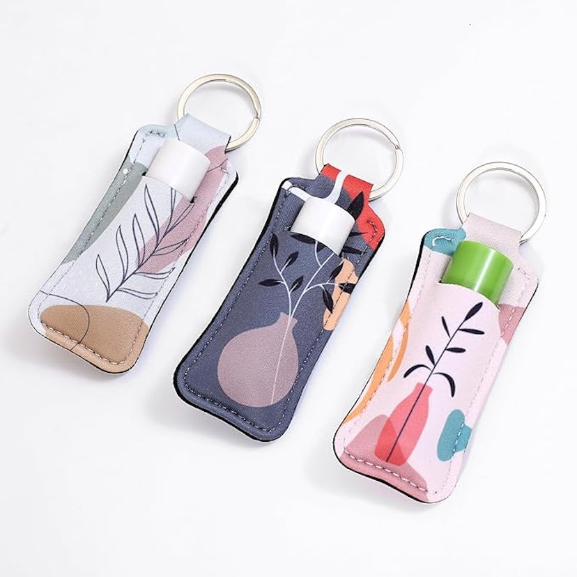 COOKOOKY Chapstick Holder Keychain (3-Pack)