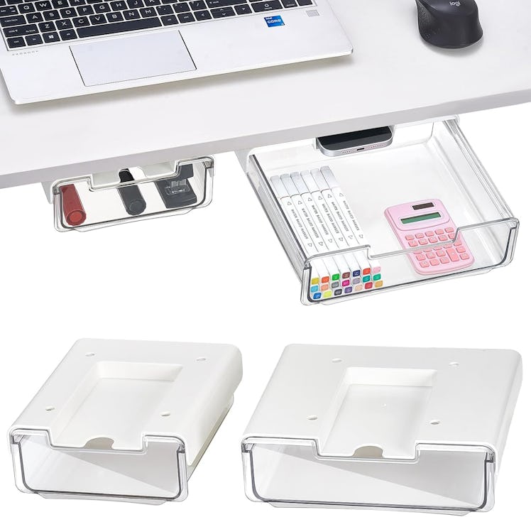 OrgaFocus Under Desk Hanging Drawers (2-Pack)