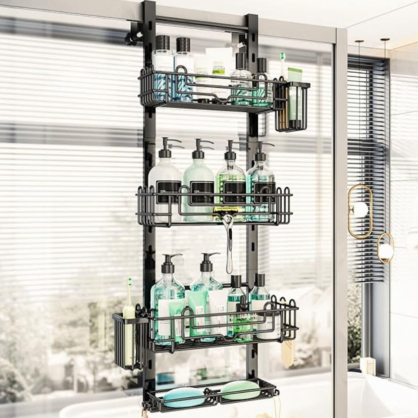 HapiRm 4 Tier Over the Door Shower Caddy