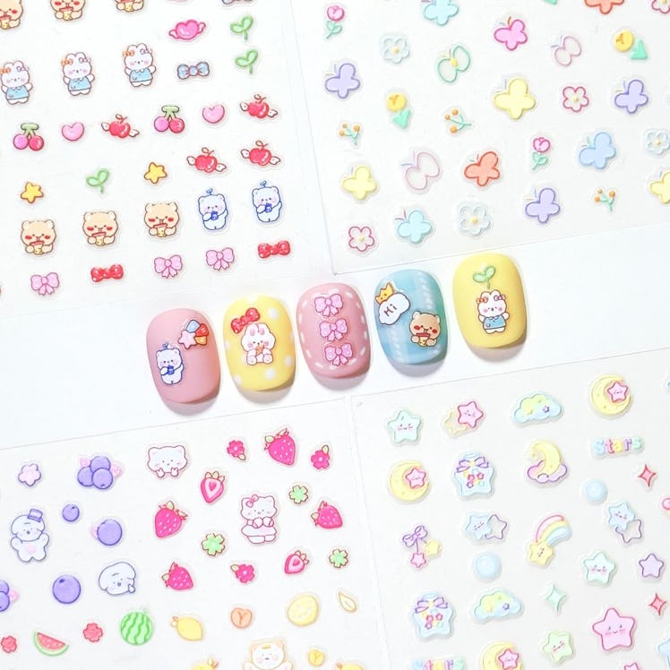 okiyomi 3D Nail Stickers (289 Pieces)