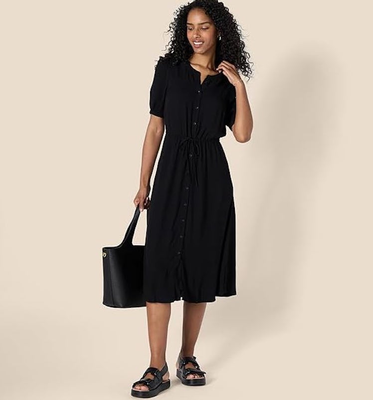 Amazon Essentials Waisted Midi A-Line Dress 