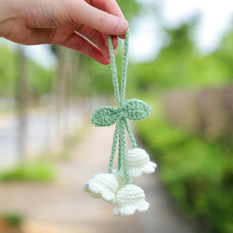 BSMTEBN Crochet Rearview Mirror Accessories