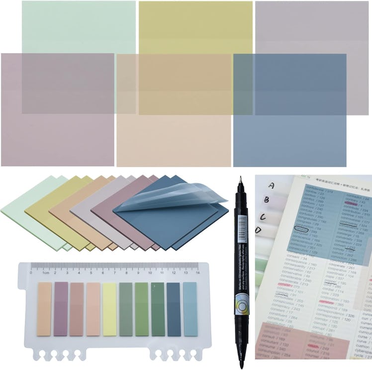 YOUDEFUL Transparent Sticky Notes (800 Pieces)