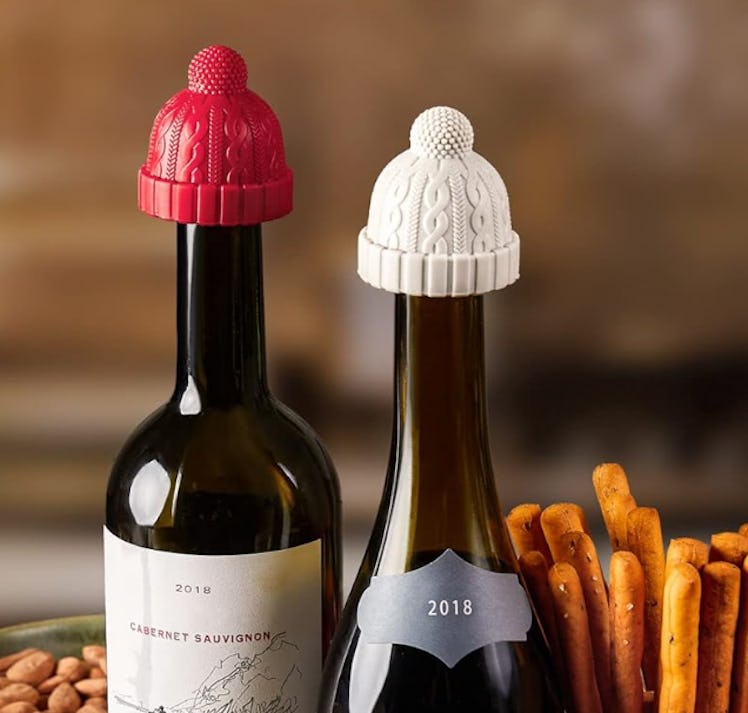 Monkey Business Beanie Cap Bottle Stoppers (2-Pack)