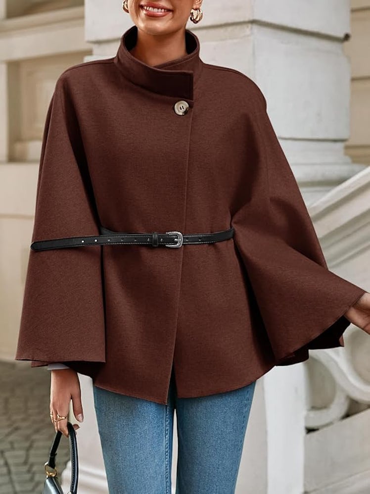 Cicy Bell Belted Peacoat