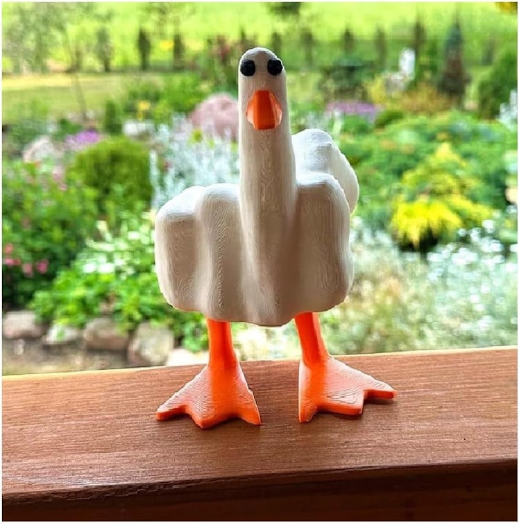 Hoxxu Middle Finger Duck Figurine