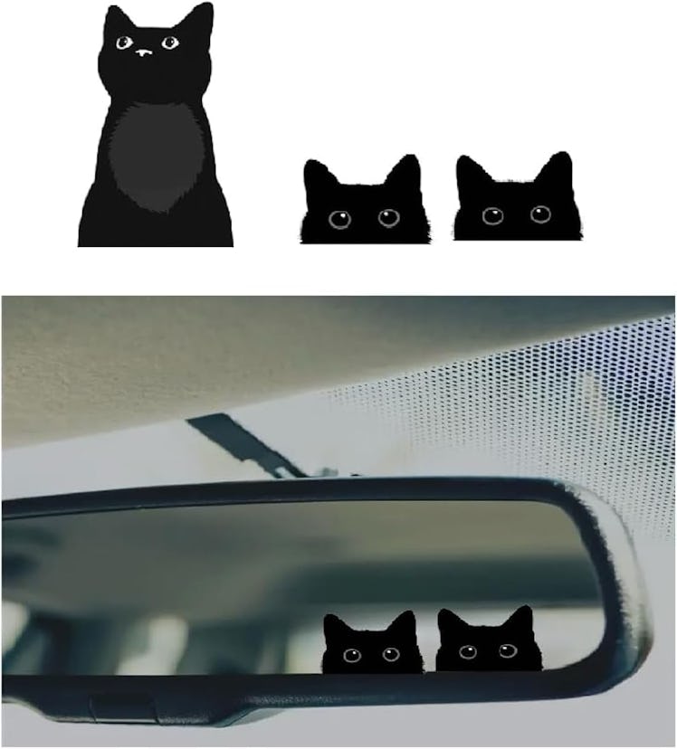 MAKTEM Cat Mirror Decal (4 Pieces)
