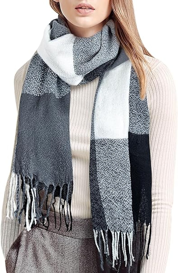 Loritta Long Plaid Scarf Shawl