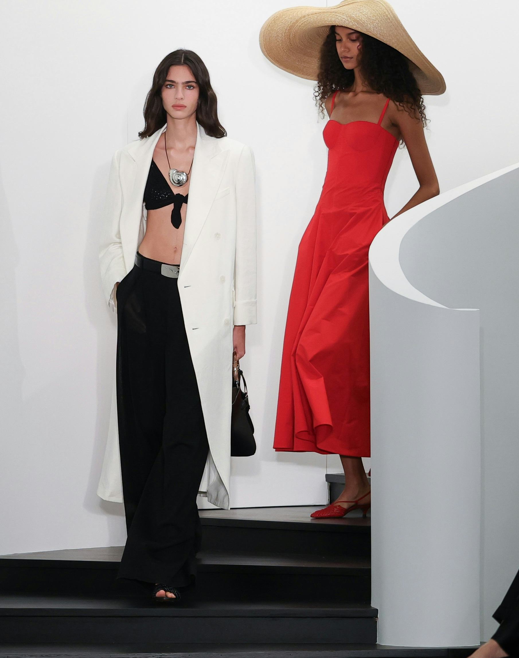 A model walks the runway at the Ralph Lauren show during September 2025 New York Fashion Week on Sep...