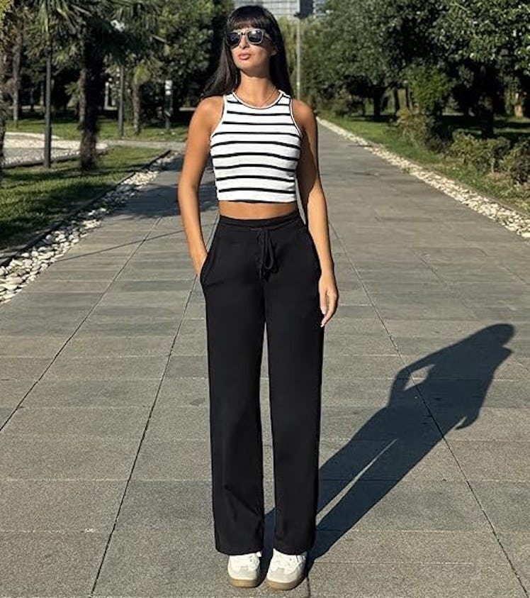 PINSPARK Wide-Leg Yoga Pants