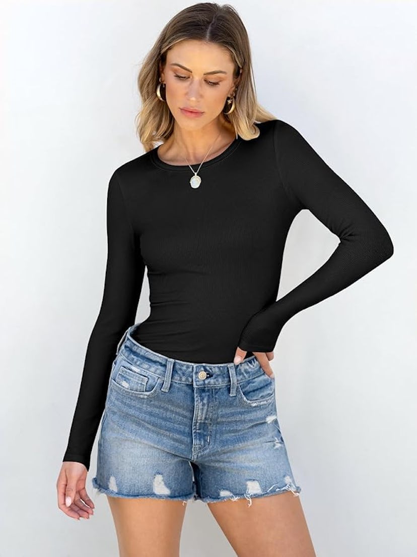 ANRABESS Crew-Neck Top