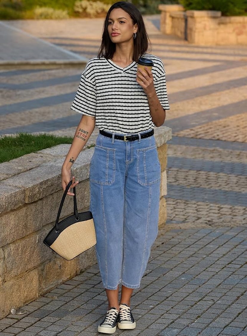 EVALESS Barrel Jeans