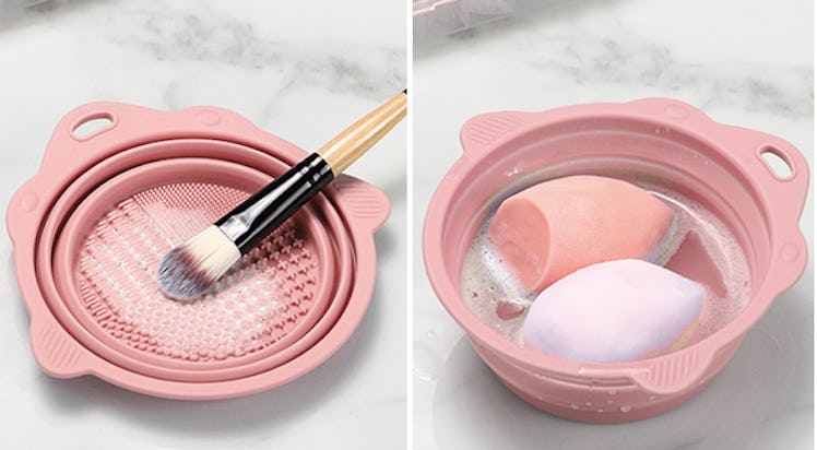 Etercycle Foldable Silicone Makeup Brush Cleaner Bowl