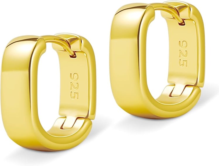 Goluck 14K Gold-Plated Chunky Hoop Earrings