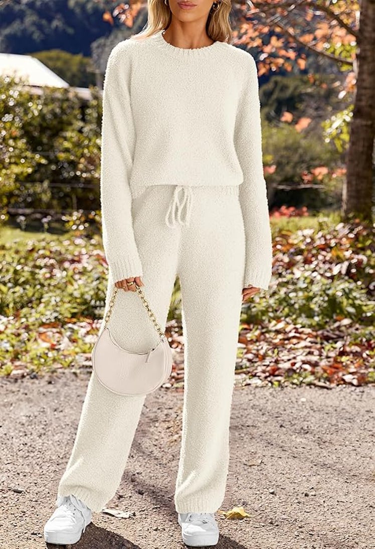 MEROKEETY 2-Piece Fleece Lounge Set
