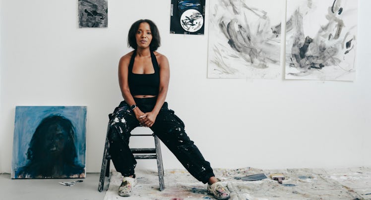 Lindsay Adams in her studio in Chicago