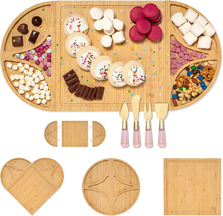 Paris Hilton Customizable Charcuterie Board & Serving Set (7 Pieces)