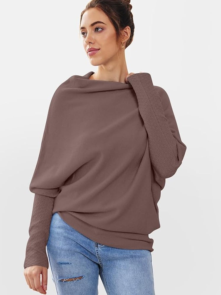 Assymetrical Batwing Sweater