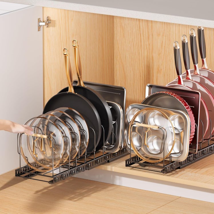 PanPanPal Pull-Out Pots & Pans Organizer (2-Pack)