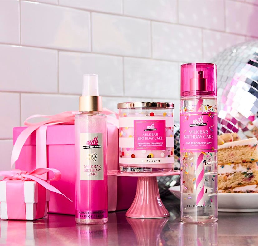 Bath & Body Works has a limited-edition Milk Bar Birthday Cake collection.