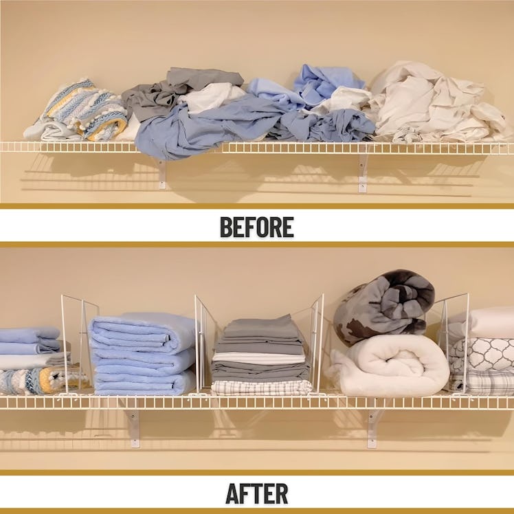 Evelots Closet Wire Shelf Divider
