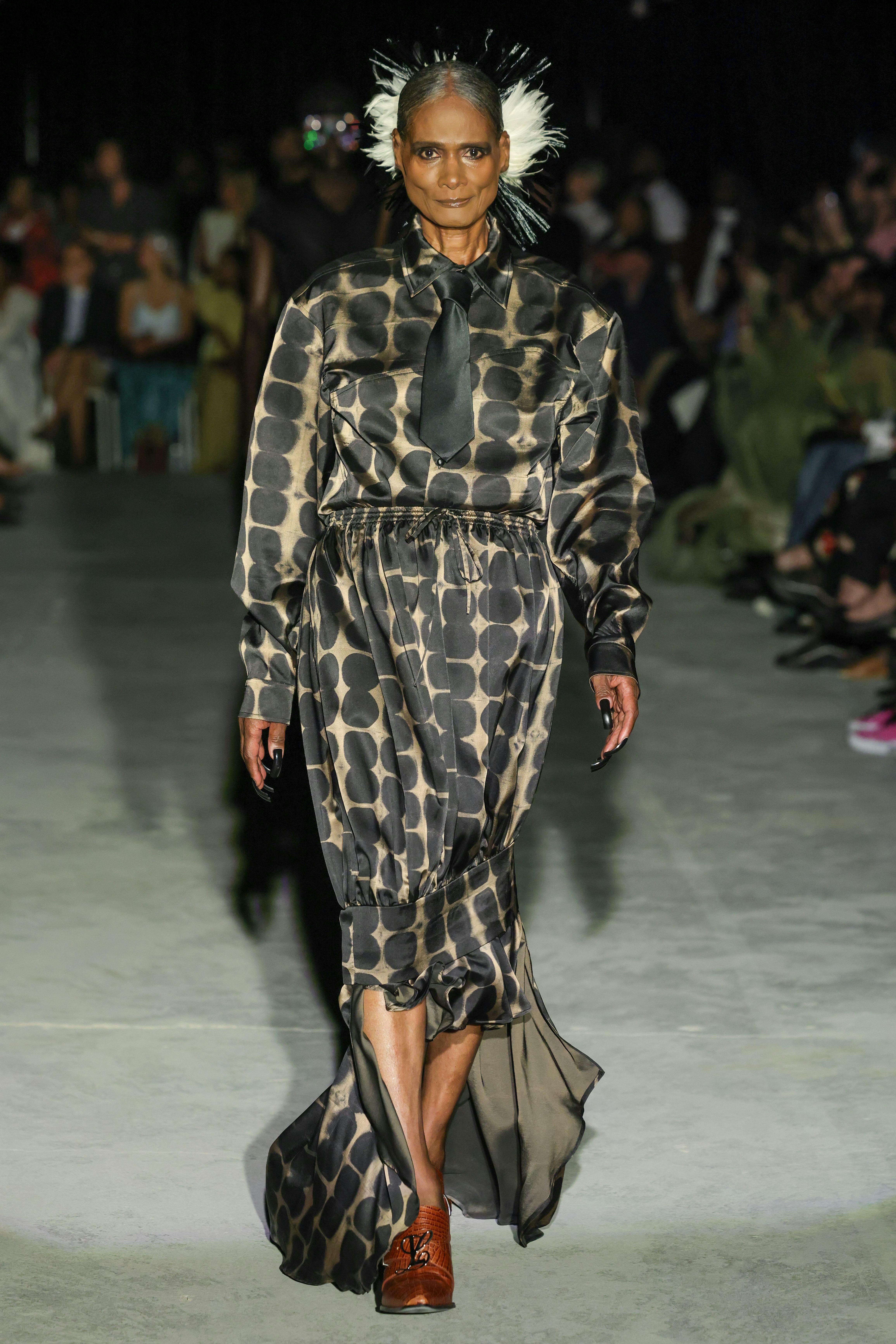 Model on the runway at the Luar fashion show as part of Spring/Summer 2026 New York Fashion Week on ...