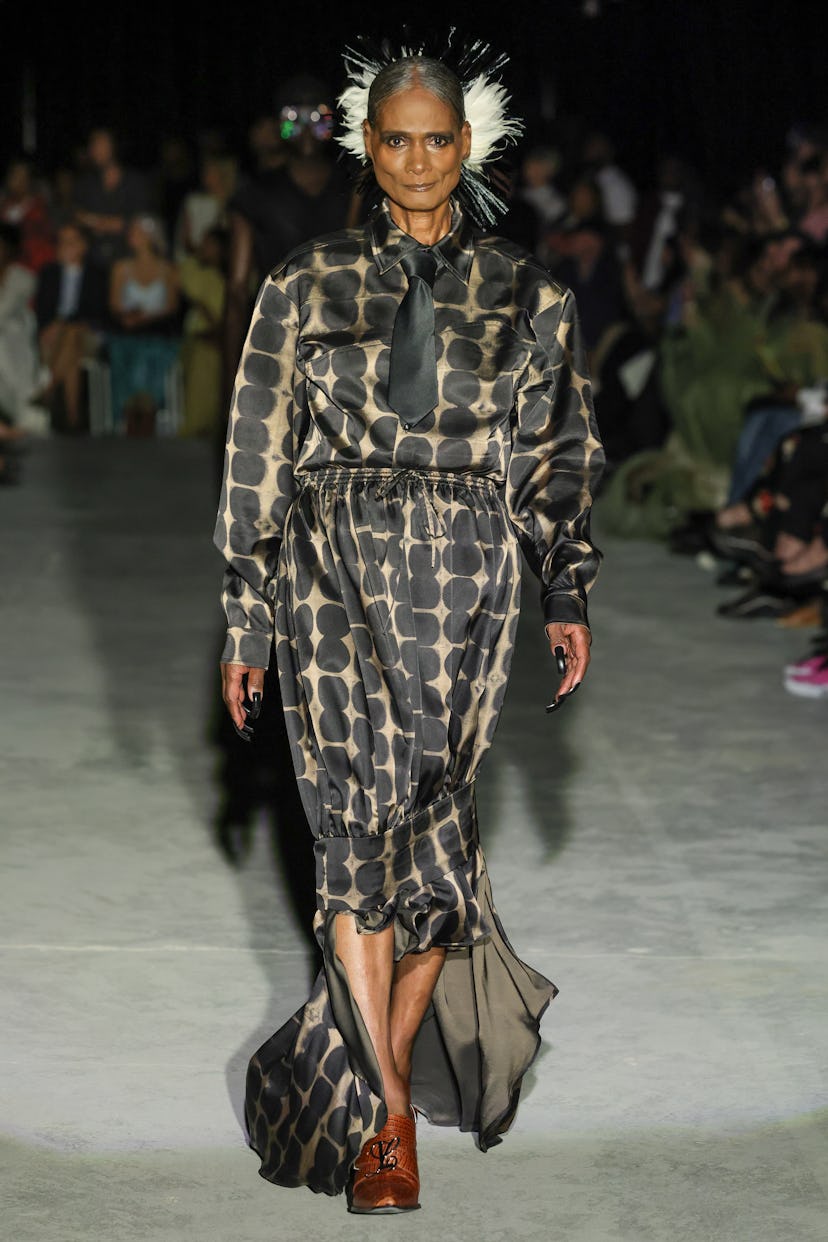 Model on the runway at the Luar fashion show as part of Spring/Summer 2026 New York Fashion Week on ...