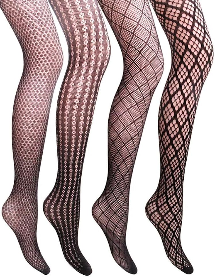 VERO MONTE Patterned Fishnet Tights (4-Pack)