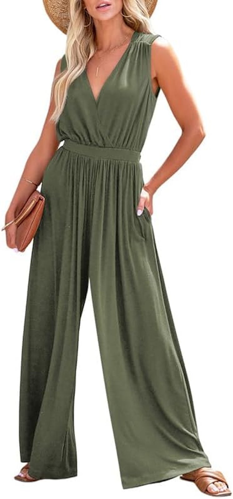 Dokotoo V Neck Jumpsuit 