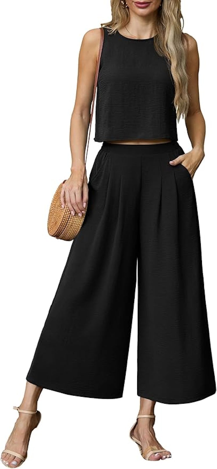 Lepunuo Crop Top & Wide Leg Pant Set