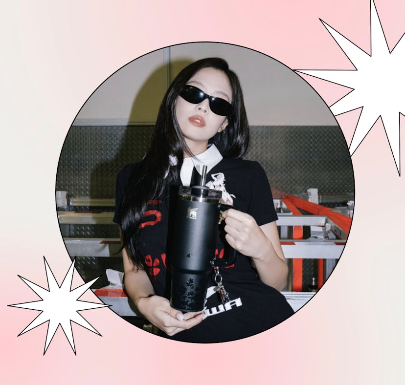 Jennie from BLACKPINK has her own Stanley cup collection.