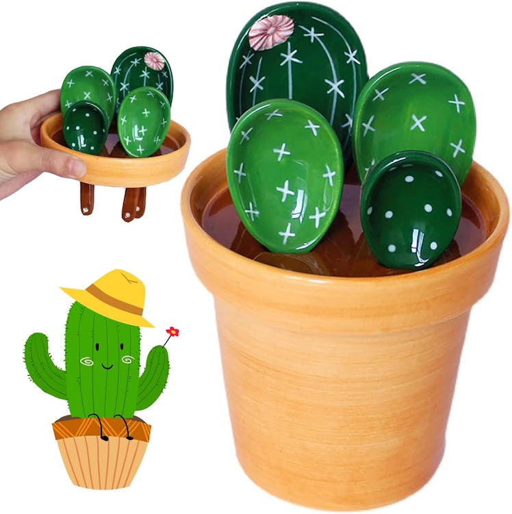 BLUESTEER Cactus Measuring Spoons Set