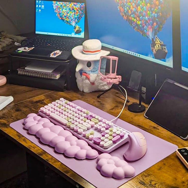 JIKIOU Cloud Keyboard Wrist Rest Set 