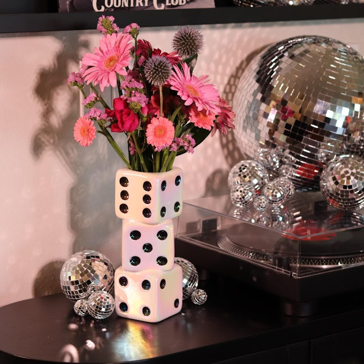 Reimagine Discovery Iridescent Triple Dice Vase