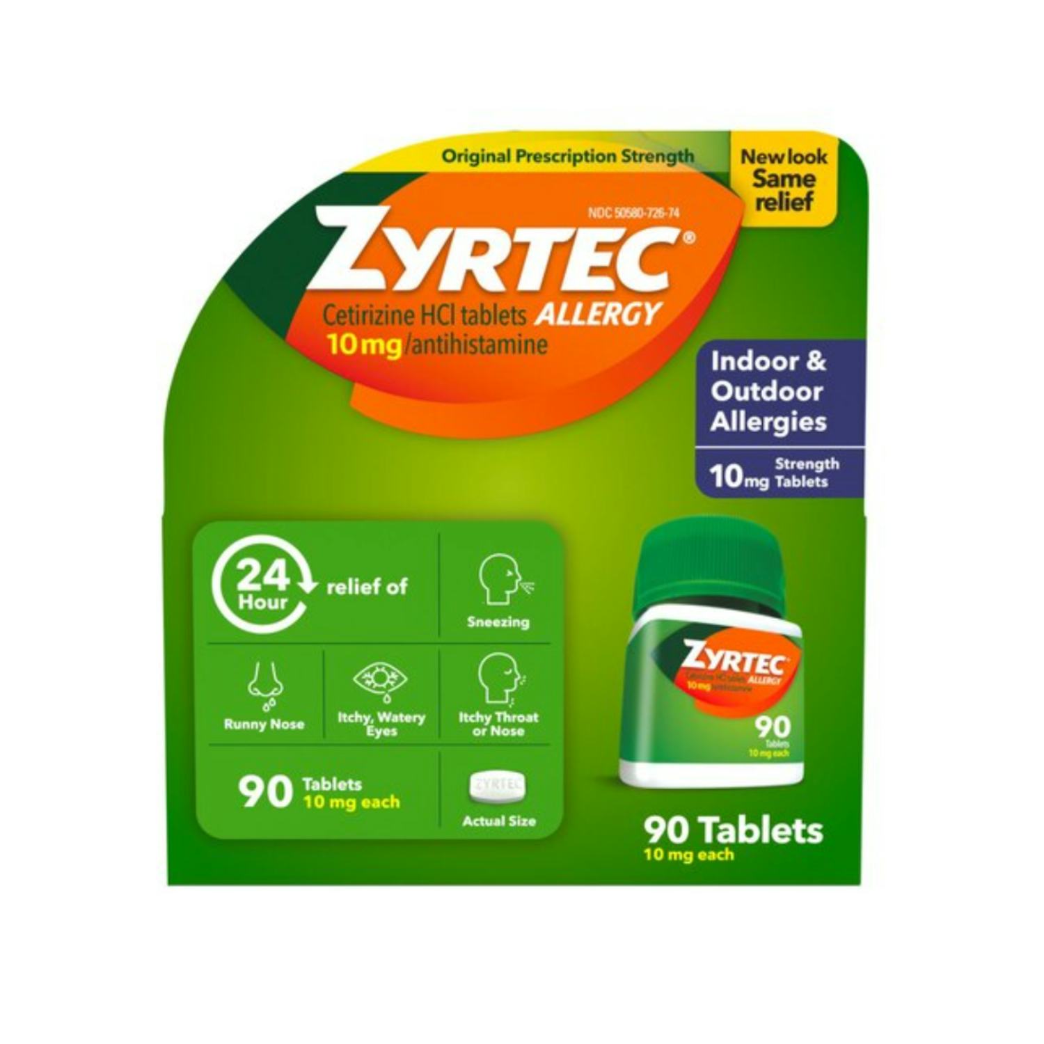 Zyrtec 24H Allergy Relief Tablets
