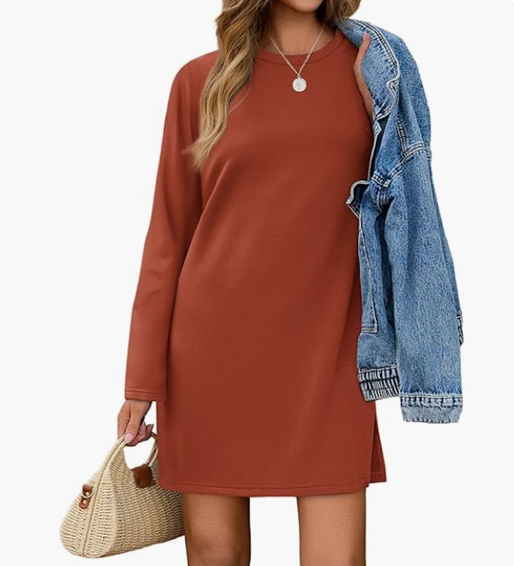 SAMPEEL Long-Sleeve T-Shirt Dress