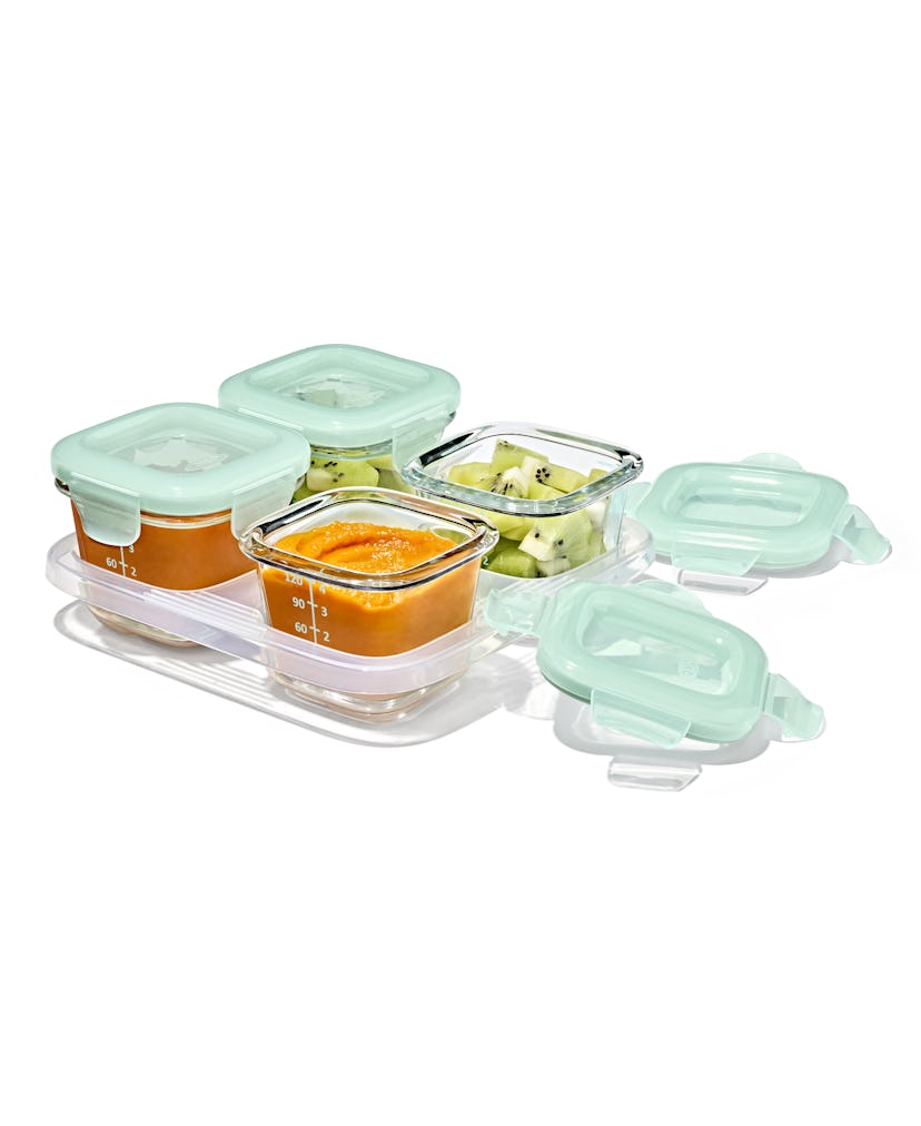 OXO Tot Glass Baby Blocks Food Storage Containers
