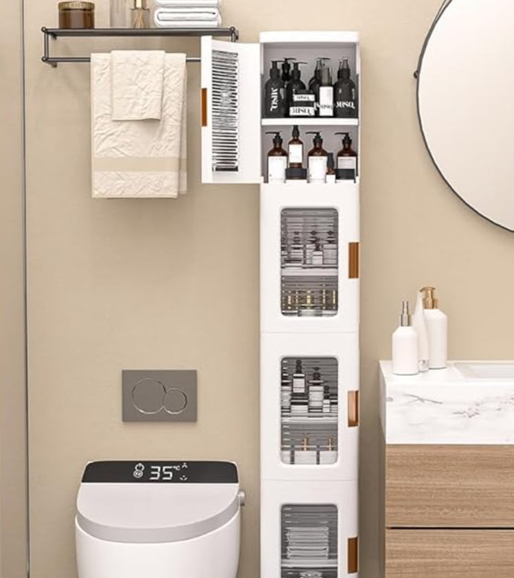 VECELO 4-Tier Narrow Storage Cabinet