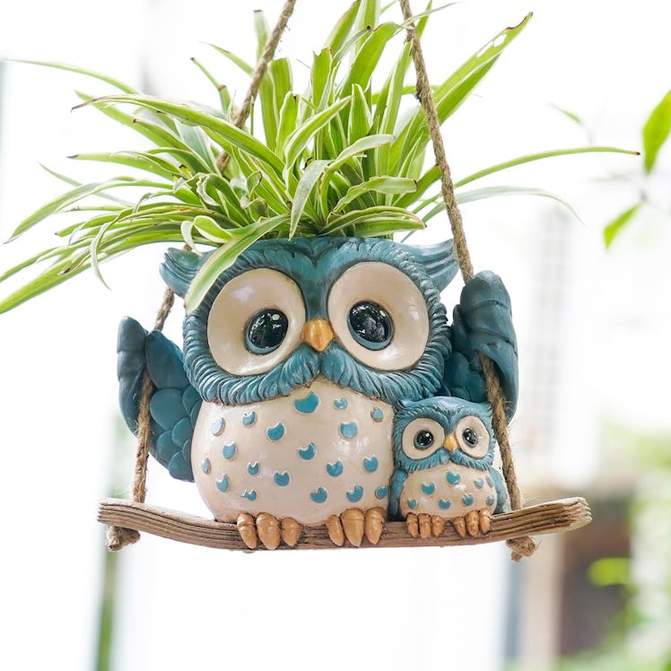 Swing Owl Hanging Planters