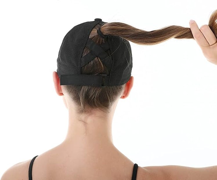 HGGE Criss Cross Ponytail Baseball Cap 