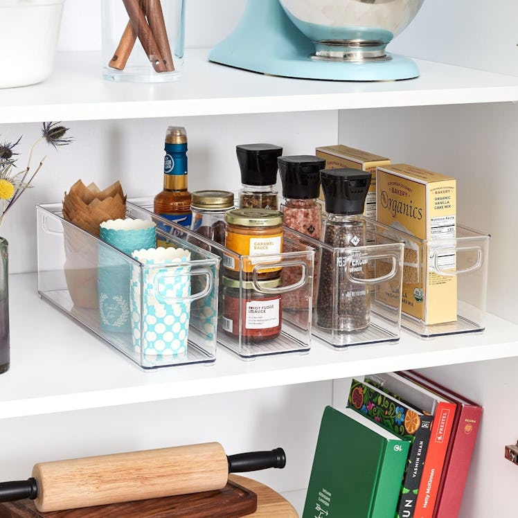 iDesign Small Stackable Storage Bins (4-Pack)
