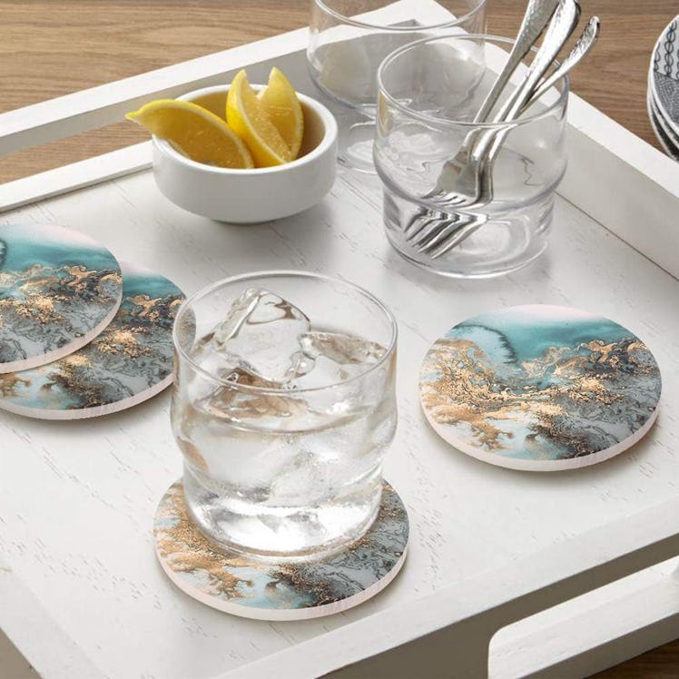 Lahome Marble Pattern Coasters (4-Pack)