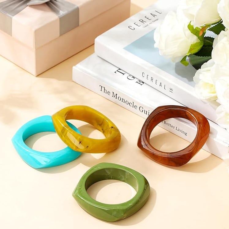 Landical Acrylic Resin Bangles (4-Pack)