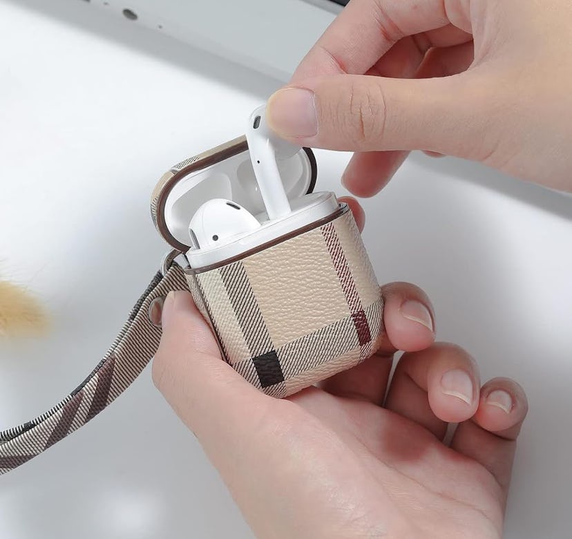 Violent Panda Leather AirPods Charging Case Key Chain