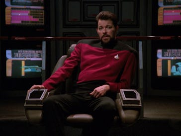 Jonathan Frakes as Commander William T. Riker in "The Best of Both Worlds, Part II."