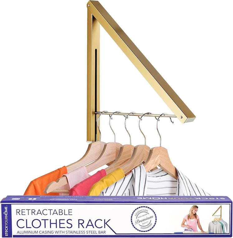 Stock Your Home Single Foldable Clothing Rack