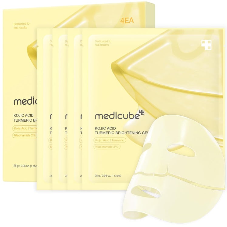 medicube Kojic Acid Turmeric Brightening Gold Jelly Gel Masks (4-Pack)