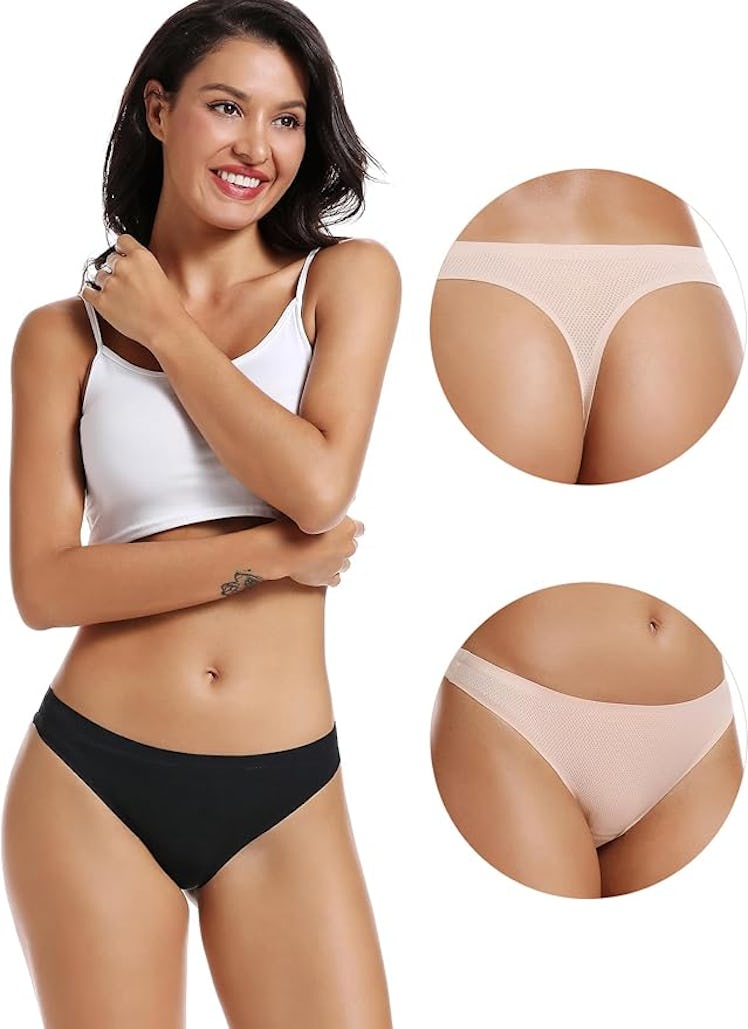 Voenxe Seamless Thong Underwear (5-Pack)