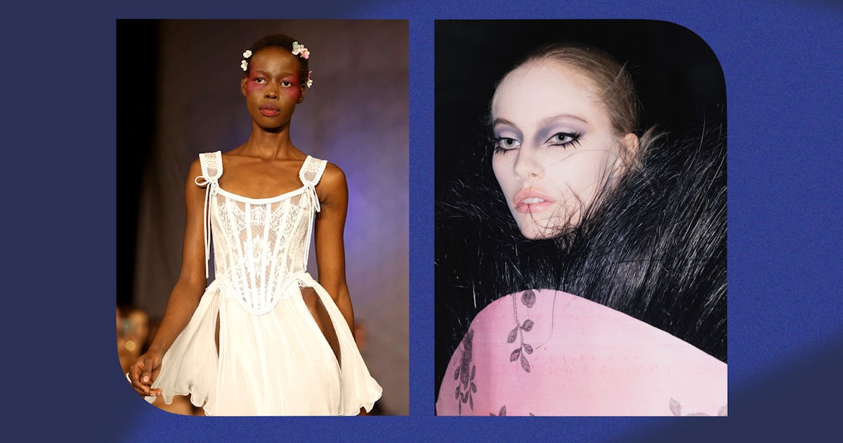 Exaggerated Blush, Graphic Eyes, & More Bold Beauty Trends From London Fashion Week